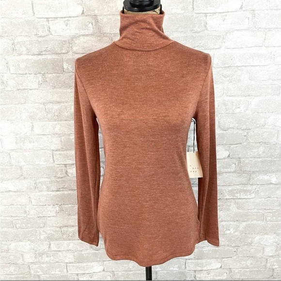a new day Terracotta Long Sleeve Turtleneck Tee - Picture 1 of 5